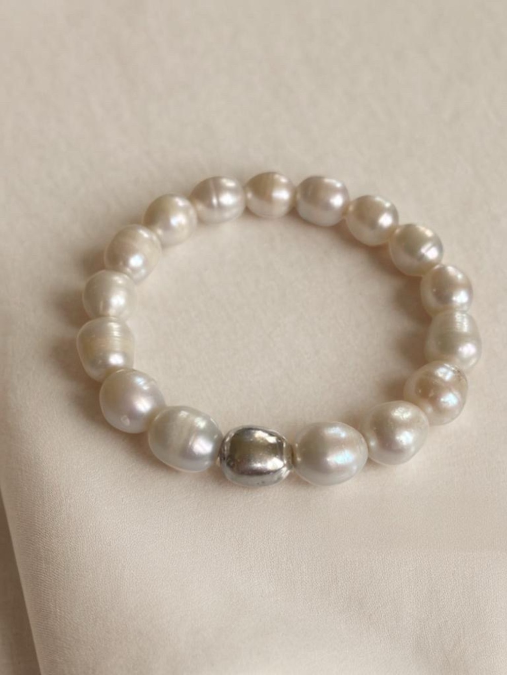 Silpada “Shine On” Pearl Stretch Bracelet with Silver Accent B2894 - Picture 6 of 6